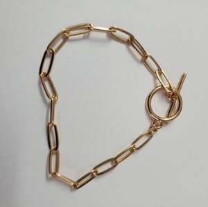 Gold Paper Clip Bracelet